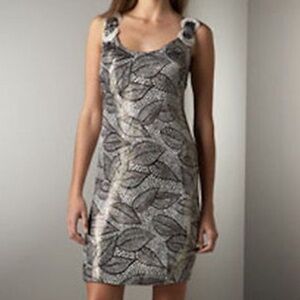Tory Burch Metallic Leaf Print Bay Dress